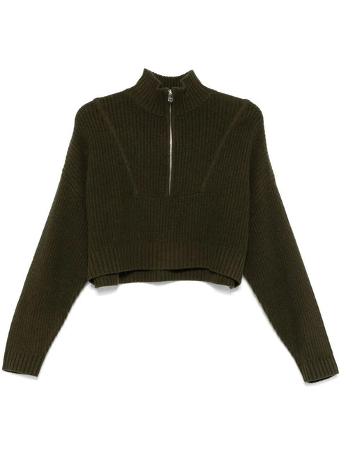 STAUD CROPPED HAMPTON SWEATER